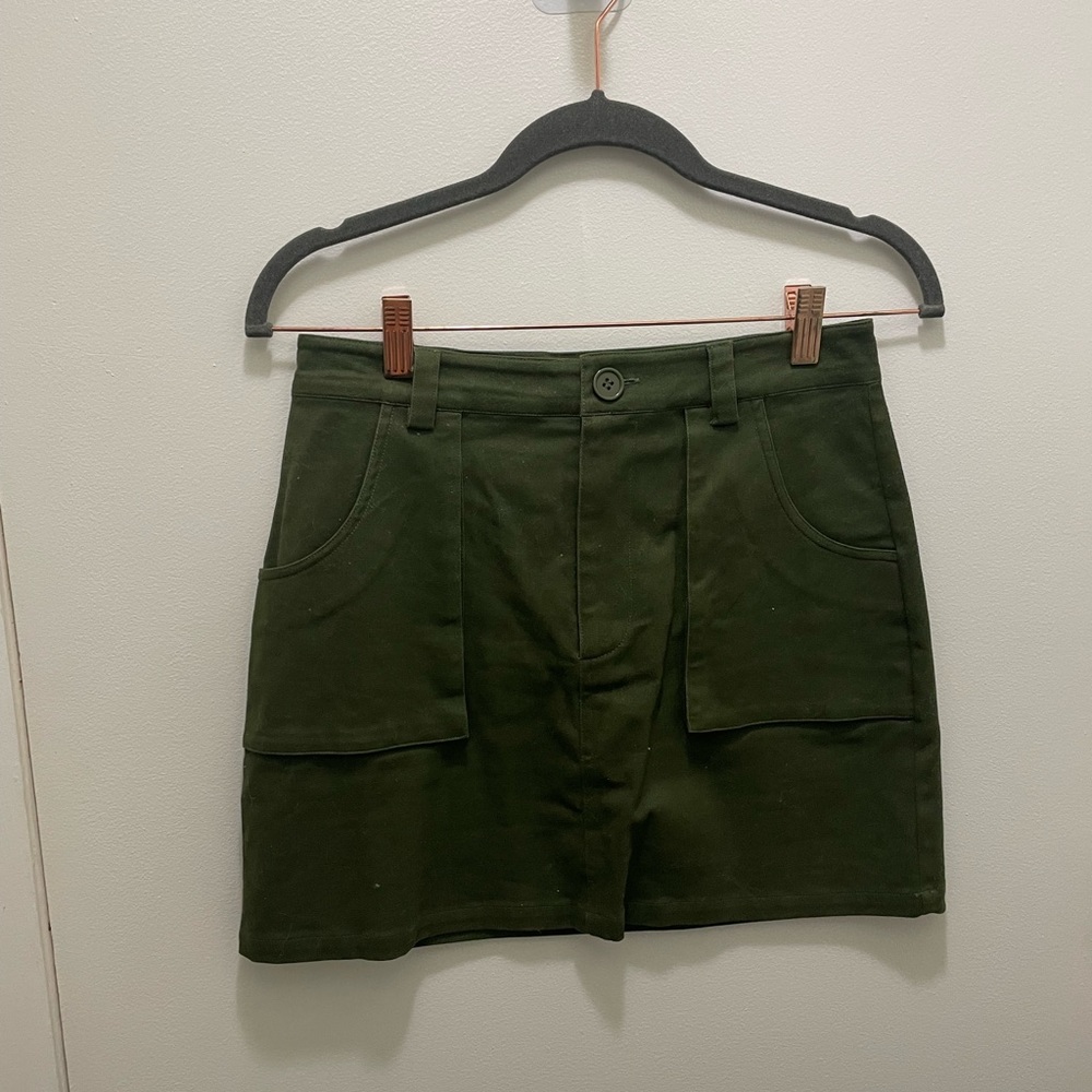 Adanola Dark Green Mini Skirt